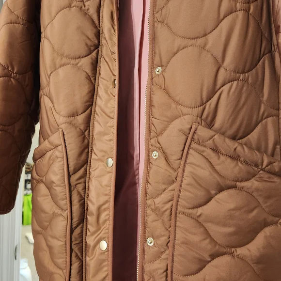 J. Crew Quilted Cocoon Coat in Nutmeg Size S - Picture 2 of 8